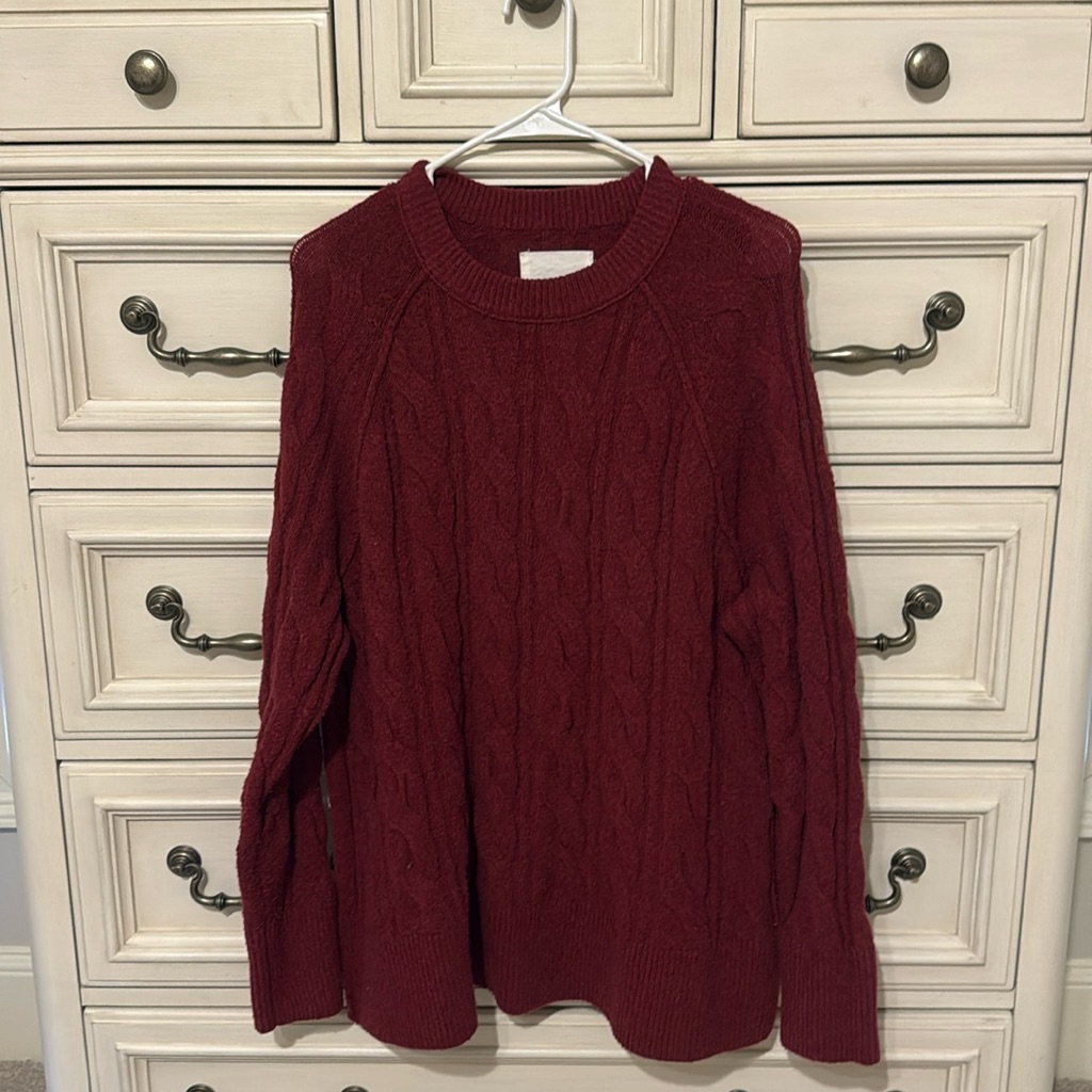 Aerie Size Small Oversized Maroon Sweater